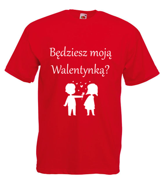 Chcę, byś była moją walentynką - Koszulka z nadrukiem - Walentynki - Męska