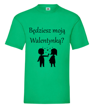 Chcę, byś była moją walentynką - Koszulka z nadrukiem - Walentynki - Męska