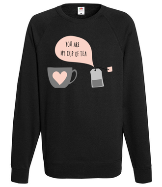 Para idealna. Kubek i herbata - Bluza z nadrukiem - Walentynki - Męska