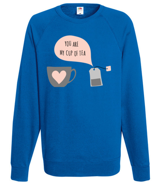 Para idealna. Kubek i herbata - Bluza z nadrukiem - Walentynki - Męska