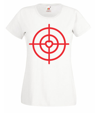 Strzelić prosto w serce - Koszulka z nadrukiem - na Walentynki - Damska
