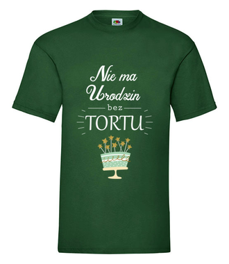 Nie ma urodzin bez tortu - Koszulka z nadrukiem - Urodziny - Męska