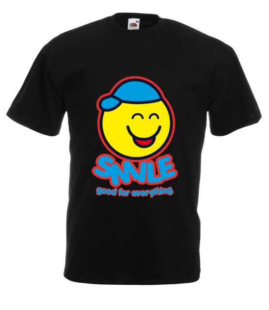 Bo usmiech jest dobry na wszystko koszulka z nadrukiem smieszne mezczyzna jipi pl 141 1