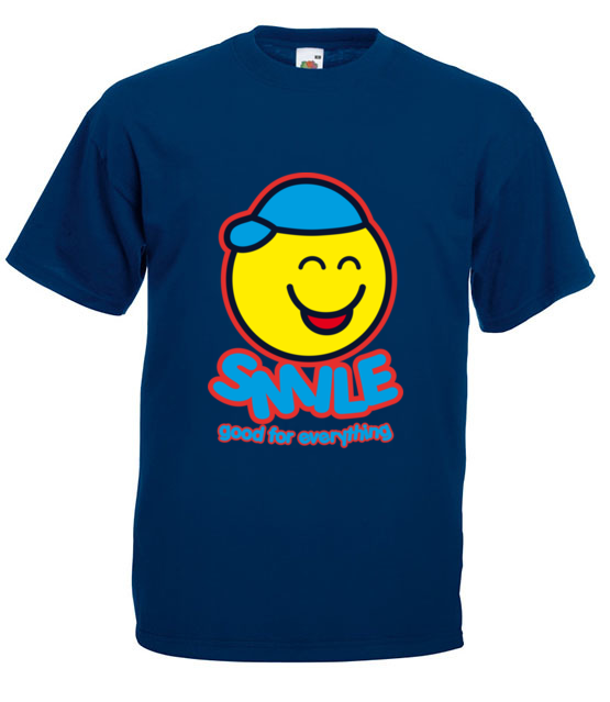 Bo usmiech jest dobry na wszystko koszulka z nadrukiem smieszne mezczyzna jipi pl 141 3