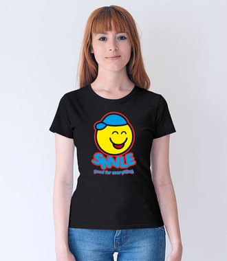Bo uśmiech jest dobry na wszystko - Koszulka z nadrukiem - Śmieszne - Damska