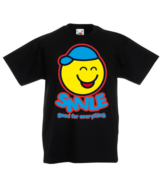 Bo usmiech jest dobry na wszystko koszulka z nadrukiem smieszne dziecko jipi pl 141 82