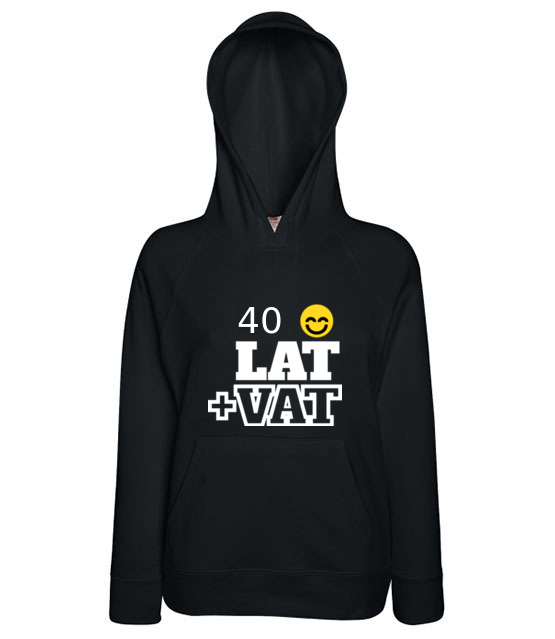 Czterdziesci lat plus vat bluza z nadrukiem urodziny kobieta jipi pl 755 144