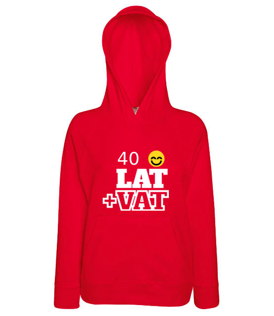 Czterdziesci lat plus vat bluza z nadrukiem urodziny kobieta jipi pl 755 146