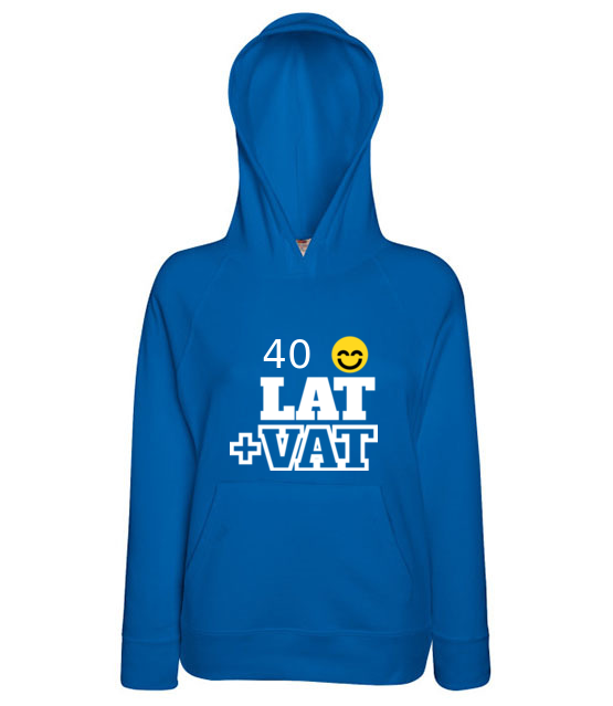 Czterdziesci lat plus vat bluza z nadrukiem urodziny kobieta jipi pl 755 147