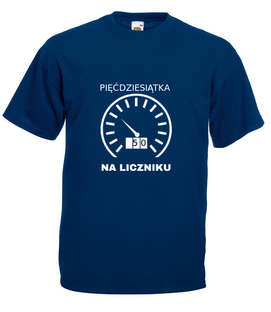 Piecdziesiat na liczniku koszulka z nadrukiem urodziny mezczyzna jipi pl 757 3