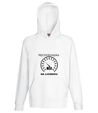 Pięćdziesiąt na liczniku - Bluza z nadrukiem - Urodziny - Męska z kapturem