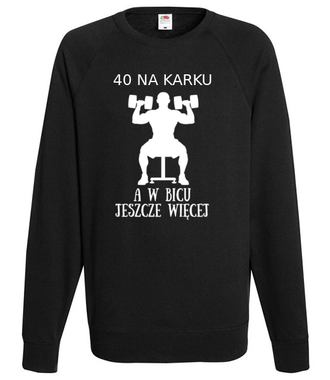 Czterdziecha u mięśniaka - Bluza z nadrukiem - Urodziny - Męska