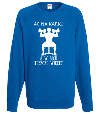 Czterdziecha u mięśniaka - Bluza z nadrukiem - Urodziny - Męska