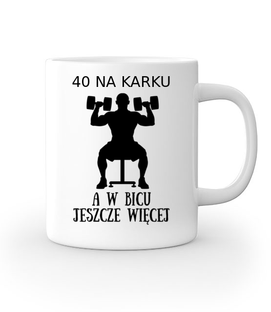 Czterdziecha u miesniaka kubek z nadrukiem urodziny gadzety jipi pl 738 159