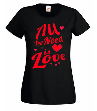 Miłość to moja siła napędowa - Koszulka z nadrukiem - na Walentynki - Damska