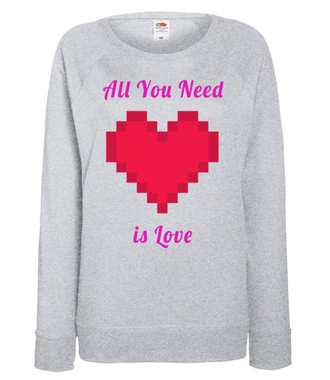 All you need is love - Bluza z nadrukiem - Walentynki - Damska