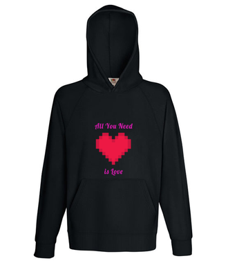 All you need is love - Bluza z nadrukiem - Walentynki - Męska z kapturem