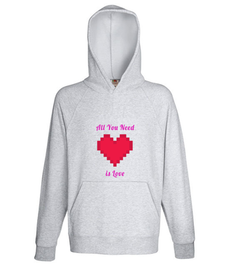 All you need is love - Bluza z nadrukiem - Walentynki - Męska z kapturem
