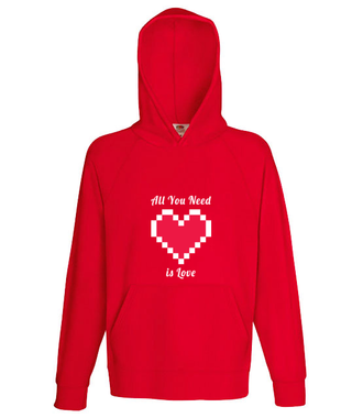 All you need is love - Bluza z nadrukiem - Walentynki - Męska z kapturem