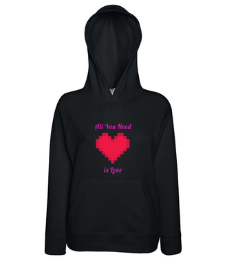 All you need is love - Bluza z nadrukiem - Walentynki - Damska z kapturem