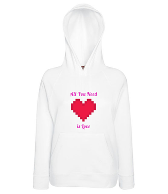 All you need is love - Bluza z nadrukiem - Walentynki - Damska z kapturem