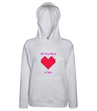 All you need is love - Bluza z nadrukiem - Walentynki - Damska z kapturem