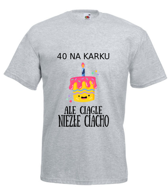 Czterdziestoletnie ciasteczko - Koszulka z nadrukiem - Urodziny - Męska