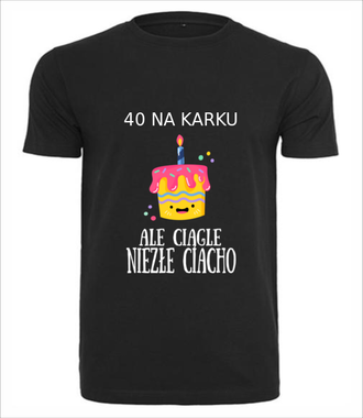 Czterdziestoletnie ciasteczko - Koszulka z nadrukiem - Urodziny - Męska
