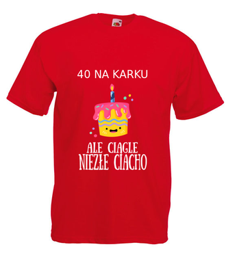 Czterdziestoletnie ciasteczko - Koszulka z nadrukiem - Urodziny - Męska