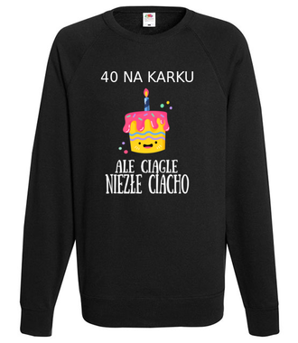 Czterdziestoletnie ciasteczko - Bluza z nadrukiem - Urodziny - Męska