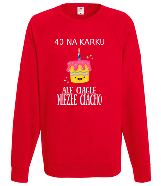 Czterdziestoletnie ciasteczko - Bluza z nadrukiem - Urodziny - Męska