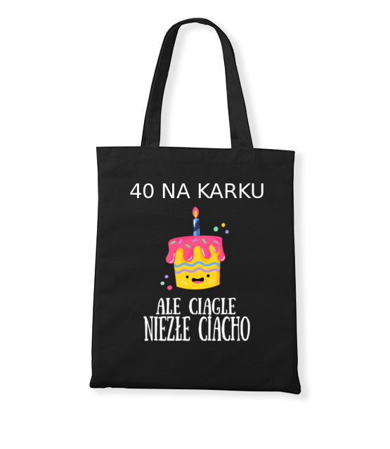 Czterdziestoletnie ciasteczko torba z nadrukiem urodziny gadzety jipi pl 762 160