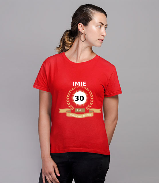 Magiczna liczba koszulka z nadrukiem urodzinowe kobieta jipi pl 767 78