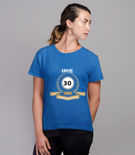 Magiczna liczba koszulka z nadrukiem urodzinowe kobieta jipi pl 767 79