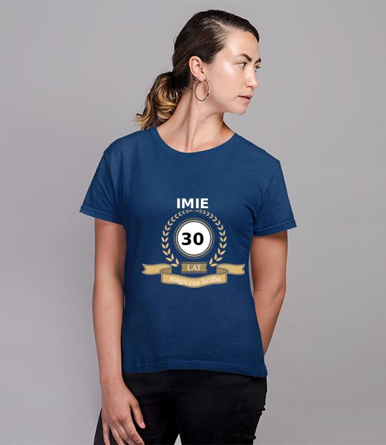 Magiczna liczba koszulka z nadrukiem urodzinowe kobieta jipi pl 767 80