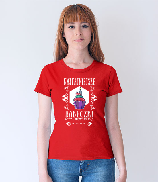 Najfajniejsze babeczki koszulka z nadrukiem urodzinowe kobieta jipi pl 771 66