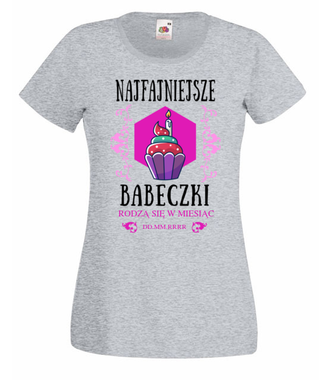 Najfajniejsze babeczki - Koszulka z nadrukiem - Urodziny - Damska