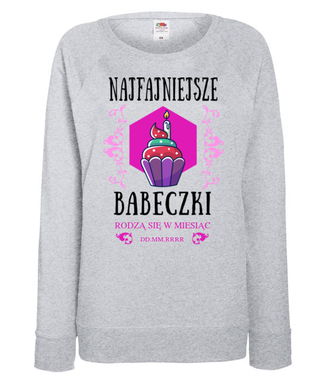 Najfajniejsze babeczki - Bluza z nadrukiem - Urodziny - Damska