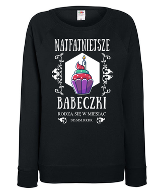 Najfajniejsze babeczki - Bluza z nadrukiem - Urodziny - Damska
