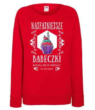 Najfajniejsze babeczki - Bluza z nadrukiem - Urodziny - Damska