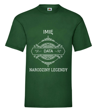 Narodziny legendy - Koszulka z nadrukiem - Urodziny - Męska