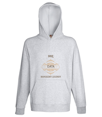 Narodziny legendy - Bluza z nadrukiem - Urodziny - Męska z kapturem