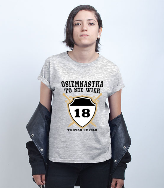 Stan umyslu po osiemnastce koszulka z nadrukiem urodzinowe kobieta jipi pl 774 75