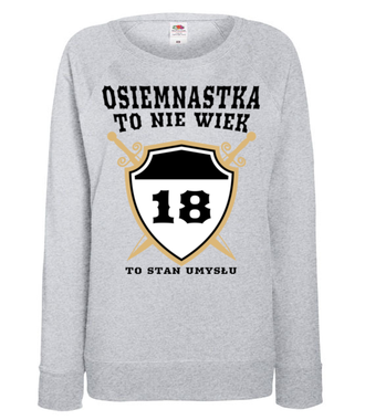 Stan umysłu po osiemnastce - Bluza z nadrukiem - Urodziny - Damska