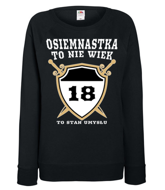Stan umysłu po osiemnastce - Bluza z nadrukiem - Urodziny - Damska