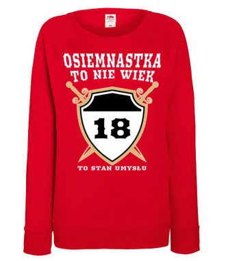 Stan umysłu po osiemnastce - Bluza z nadrukiem - Urodziny - Damska