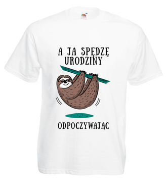 Urodziny na leniwca - Koszulka z nadrukiem - Urodziny - Męska
