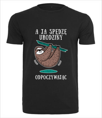 Urodziny na leniwca - Koszulka z nadrukiem - Urodziny - Męska