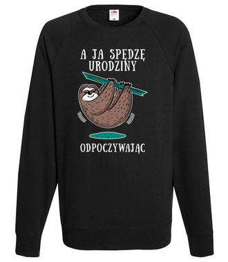 Urodziny na leniwca - Bluza z nadrukiem - Urodziny - Męska