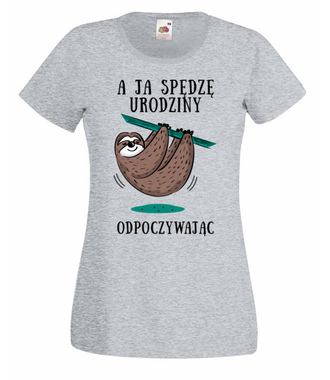 Urodziny na leniwca - Koszulka z nadrukiem - Urodziny - Damska